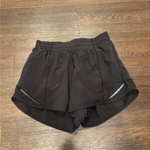 Black Lululemon Hotty Hot Shorts
